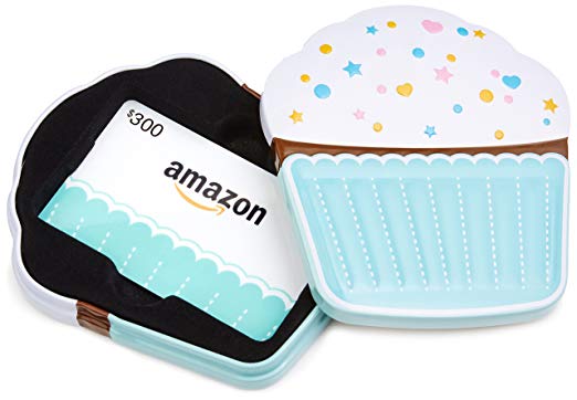 Amazon.com Gift Card in a Birthday Cupcake Tin