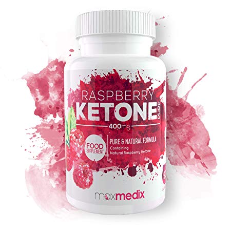 Raspberry Ketone Pure - 1200mg Max Strength Serving Ketones Tablets for Fast, Natural Cleanse & Weight Management - 90 Vegan Pure Raspberry Capsules for Keto Detox Diet Nutrition - by MaxMedix