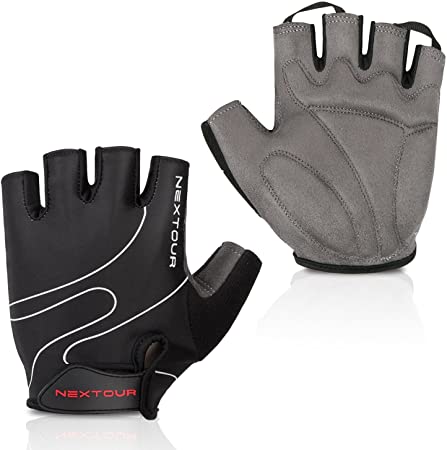 Tanluhu Mountain Bike Gloves Half Finger Road Racing Riding Gloves Absorbing Padded Breathable Biking Gloves Cycling Gloves for Men and Women