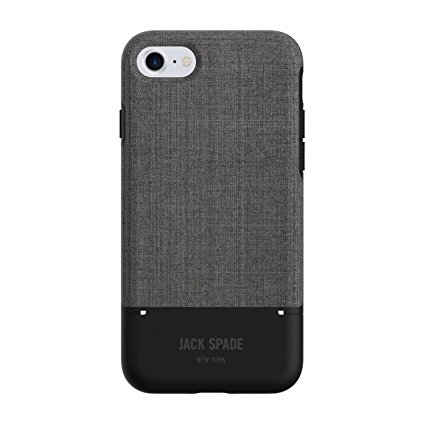 JACK SPADE Credit Card Case for Apple iPhone 7 - Tech Oxford Gray / Black