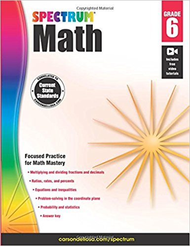 Spectrum Math Workbook, Grade 6