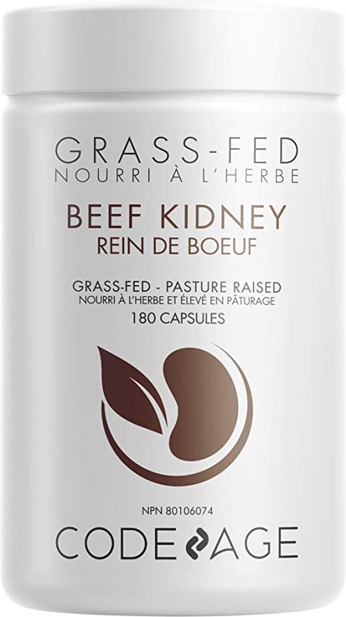 Codeage Grass Fed Beef Kidney Supplement - Freeze Dried, Non-Defatted, Desiccated Beef Kidney Glandular Nutrition Bovine Pills - Pasture Raised Beef Vitamins For Kidney - Non-GMO -180 Capsules