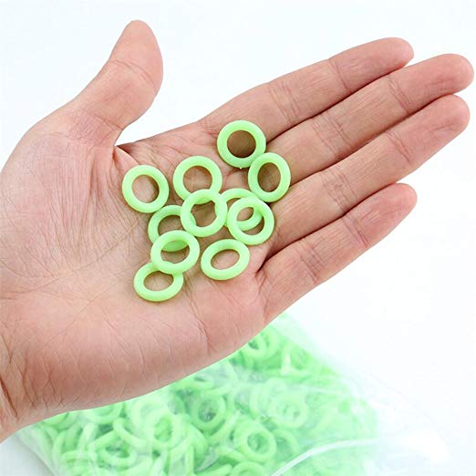 Tent Nail Silicone Luminous Ring, Sacow 3mm Camping Night Light Ring Safety Mark Outdoor Essential Camping Tent Nail(30 pcs/bag)