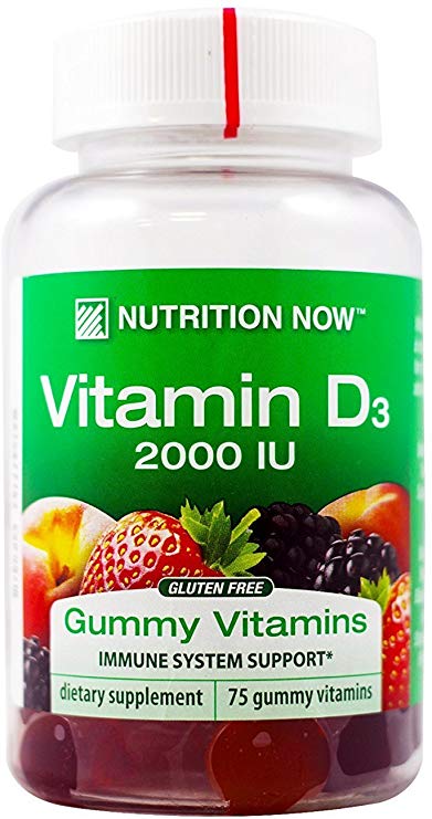 Nutrition Now Vitamin D Adult Gummy Vitamins 2000 IU - 75 Gummies