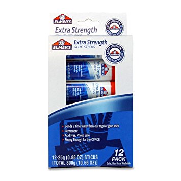 ELMERS Extra Strength Office Glue Stick, 0.88 Oz Each, 12-Pack (E532)