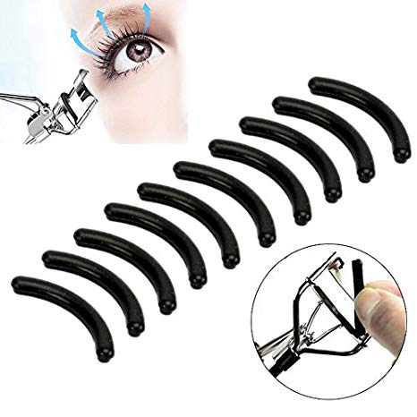 Replacement Silicone Rubber Refill Eyelash Curler Pads Pack of 10, Cosmetic Makeup Tools