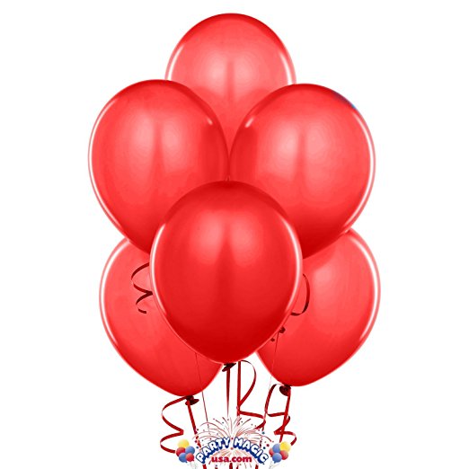 Kings' deal (Tm) 12 Inches High Quality Ultra Thickness Latex Balloon 100 Count (Red)