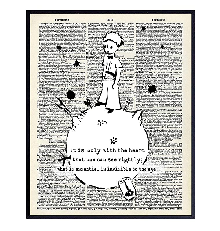 The Little Prince Graffiti Dictionary Art, Urban Street Art Home Decor - Unique Room Decorations for Nursery, Boys, Girls, Kids, Baby Room - Upcycled Wall Art, Poster, Print - Gift for Baby Shower