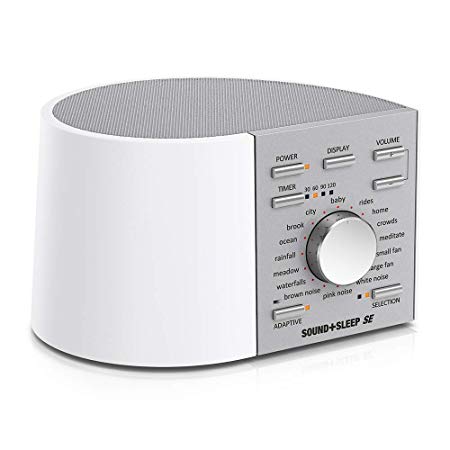 Adaptive Sound Technologies Sound Sleep SE Special Edition Sleep Sound Machine, White/Silver