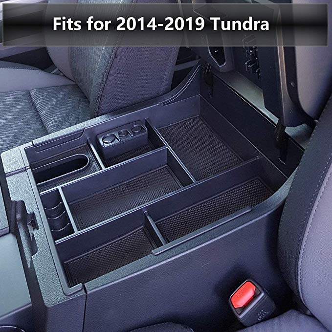 EDBETOS Toyota Center Console Tray Organizer Glove Box Fits for 2014-2019 Tundra, Armrest Secondary Storage Box Tundra Accessories