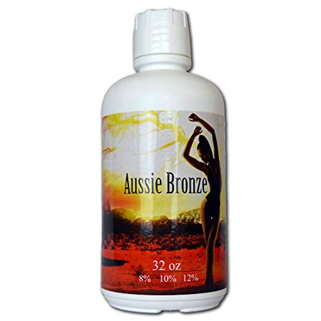 Aussie Bronze 8% Lite/Med DHA Sunless Airbrush Spray Tanning Solution 64oz (ships in 2 qts)