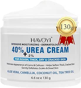 Urea 40% Foot Cream, Cracked Heel Repair Cream, 130g Large Volume Callus Remover For Dry And Hard Skin Feet and Hand, Maximum Strength for Hand, Foot and Body Care