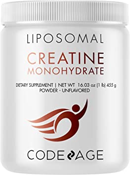 Codeage Liposomal Creatine Monohydrate Powder Supplement, Unflavored, Sports & Fitness, 3-Month Supply, 90 Servings