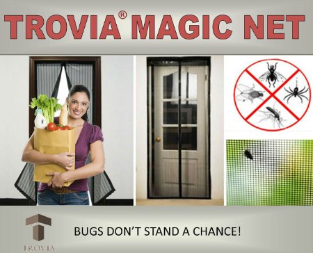 Magic Net Mosquito and Bug Screen Door. 82"x36". Fits Doors up to 34" Wide With a New Design