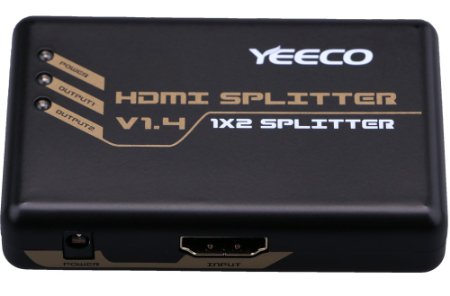 Yeeco® HDMI Splitter 2 Port 1 in 2 out 1080P V1.4 HDTV 3D 4Kx2K
