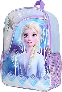 Disney Frozen Elsa 16" Girls Bag School Travel Backpack With Reflective Designs