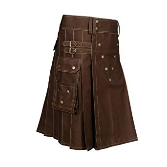 Men's Brown Utility Kilt