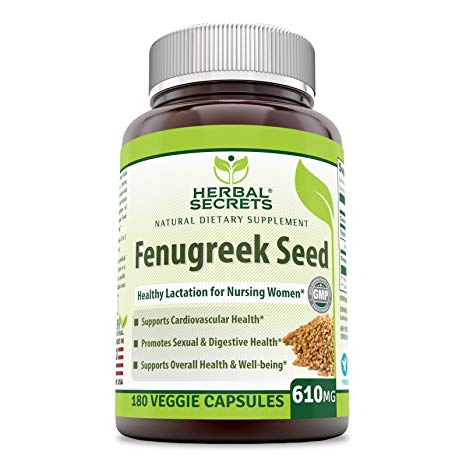 Herbal Secrets Fenugreek Seed - 610 Mg, 180 Capsules