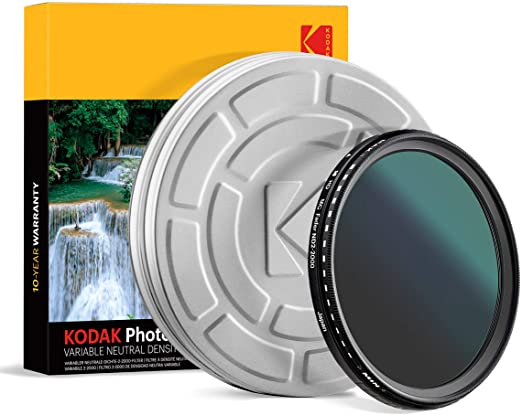 KODAK 49mm Fader Variable ND Filter | Variable Range ND2-2000 Neutral Density Filter, Prevent Overexposure w/Shallow Depth of Field, Capture Motion Blur, Slim, Nano 18-Layer Multi-Coated Glass