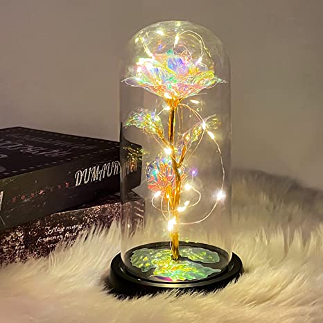 Mothers Day Artificial Flowers Gifts for Mom from Daughter Son Husband Rose lED Night Light Flower Lamp Birthday Gifts for Women Her Grandma Artificial Flowers Light Cadeau Fete des Mere