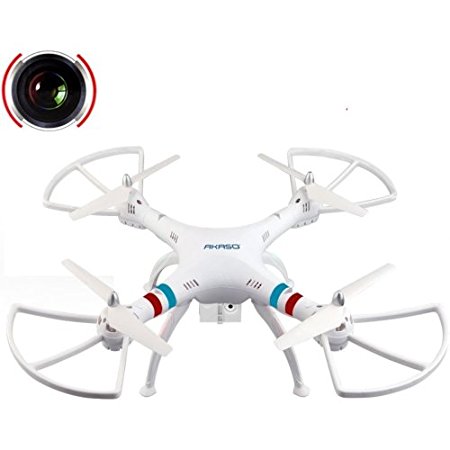 AKASO X8C 2.4GHz 4.5CH 6 Axis Gyro RC Quadcopter with HD Camera, 360-degree Rolling Mode 2 RTF LED RC Spy Drone