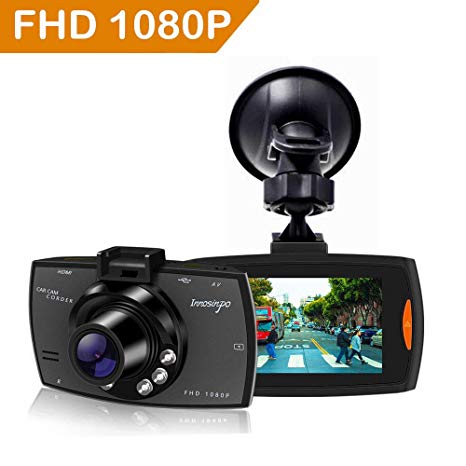 Upgraded Dash Cam 1080P Full HD Car Dashboard Camera Recorder with High Sensitive G-sensor, 6 IR LED Night Vision,Loop Recording,Motion Detection,Parking Monitor