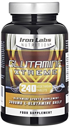 Glutamine Xtreme | L-Glutamine 500mg x 240 Tablets | Highest Quality GLUTAMINE - Sports Supplement | 240 Vegetarian Tablets Manufacturer: Iron Labs Nutrition