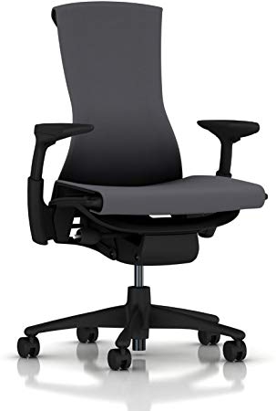 Herman Miller Embody Chair: Fully Adj Arms - Graphite Frame/Base - Standard Carpet Casters