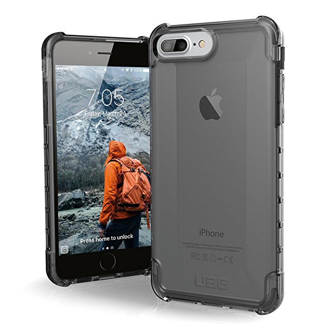UAG iPhone 8 Plus / iPhone 7 Plus / iPhone 6s Plus [5.5-inch screen] Plyo Feather-Light Rugged [ASH] Military Drop Tested iPhone Case