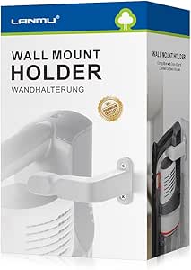 LANMU Wall Mount Holder Compatible with Shark IX141 IZ562H IZ682H IZ361H IZ462H IZ163H IZ363HT IZ483H Pet Cordless Stick Vacuum, Ultracyclone CH951 CH901 and Dyson V10 V11 V12 V15 Outsize Vacuum