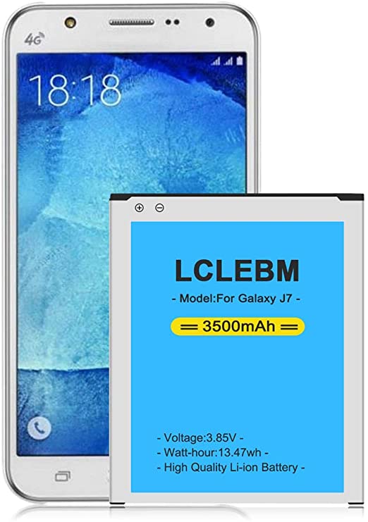 LCLEBM Galaxy J7 Battery, (Upgraded) 3500mAh Replacement Battery for Samsung Galaxy J7 SM-J700 (2015 Ver), J700T, J700H, J700M, J700T1, J700P, EB-BJ700BBC/EB-BJ700BBU [24 Month Warranty]