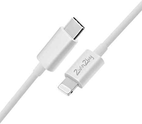 USB C to Lightning Cable 3.3ft Apple MFi Certified, 2win2buy White Fast Charging Syncing Cord Compatible with iPhone X/XS/XR/XS Max/8/8 Plus MacBook iPad,Power Delivery Needs Use with Type C Charger
