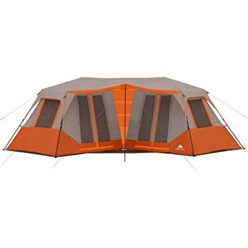 Ozark Trail 23' x 11'6" Instant Double Villa Cabin Tent, Sleeps 8, Orange