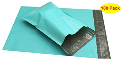 HOSL Pale Green 8.5" x 11.75"+1.5" Heavy Duty 100% Virgin polyethylene Mailers Shipping Envelopes Bags Pack of 100