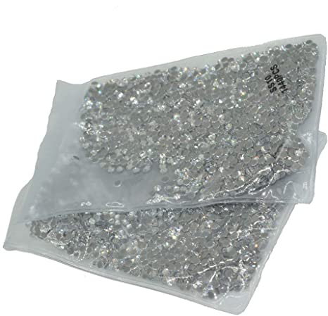 Queenme 2880pcs SS10 Clear Hotfix Rhinestones Flatback Crystals for Clothes Shoes Crafts Hot Fix Round Glass Gems Stones Flat Back Iron on Rhinestones for Clothing 10SS