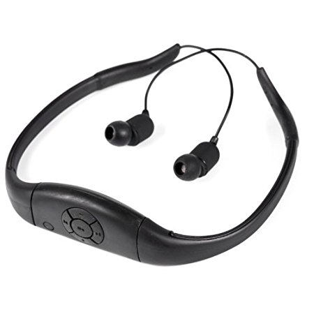 Tayogo 2014 Upgraded Waterproof Mp3 Player Headset Music Player, 8gb Memory Hi-fi Stero, Earphone for Swimming, Surfing, Running, Sports, Award-winning Design,comfortable Fashionable Rechargeable Longer Battery Time,Black