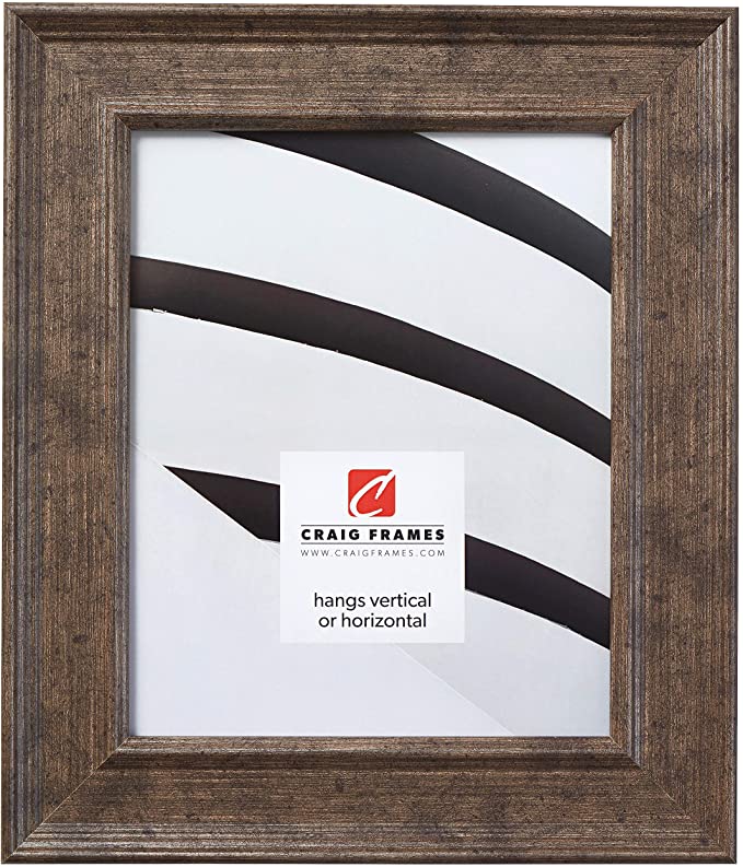 Craig Frames FM97SI 16 by 24-Inch Picture Frame, Smooth Wrap Finish, 2-Inch Wide, Tarnished Silver