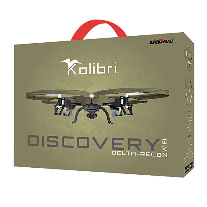 Kolibri Discovery Delta-Recon U818A WiFi FPV Quadcopter Drone Tactical Edition Military Matte Green UDI RCEXTRA BATTERY INCLUDED