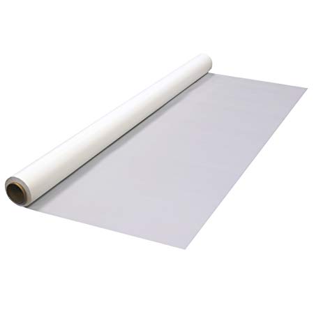 Party Essentials Heavy Duty Plastic Banquet Table Roll Available in 27 Colors, 40" x 150', White