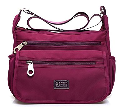 Bagtopia Women's Fashion Shoulder Bags Light Travel Bag Messenger Cross Body Nylon Bags with Pockets