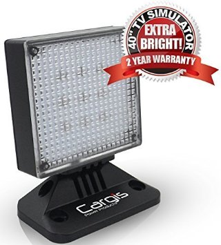 Fake TV Simulator by Cargis is an Extra Bright LED 4 Mode Burglar Deterrent that Discourages Theft by Simulating the Light of a 40 HDTV