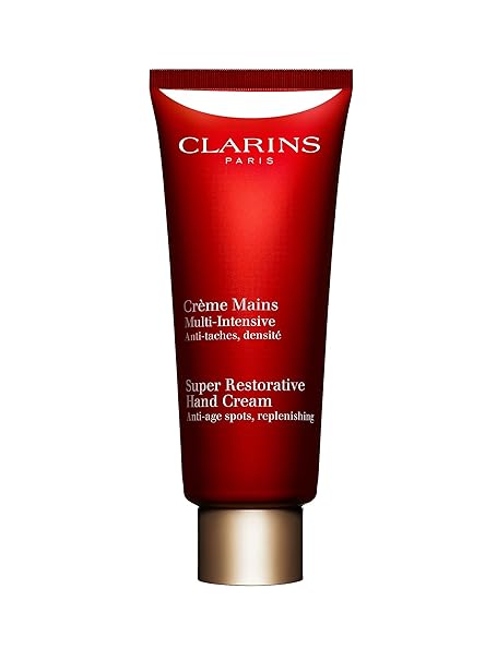 Clarins Super Restorative Hand Cream | Anti-Aging | Targets Dark Spots and Wrinkles | Promotes Youthful-Looking Hands Immediately and Over Time | Shea and Mango Butters Nourish, Soften and Smoothe