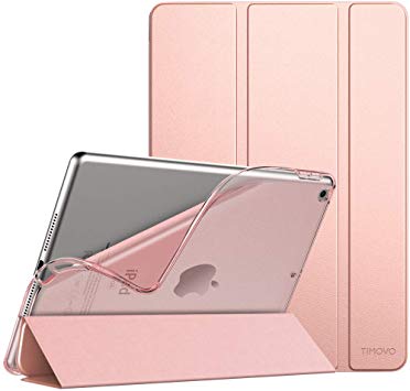 TiMOVO Case for New iPad 7th Generation 10.2" 2019, Slim Soft TPU Translucent Frosted Back Protective Cover Shell with Auto Wake/Sleep, Smart Cover Fit iPad 10.2-inch Retina Display - Rose Gold