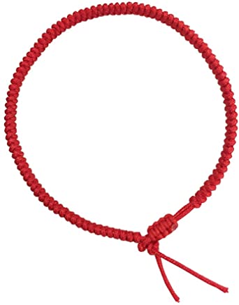 Rimobul Handmade Kabbalah Lucky Red String Bracelet