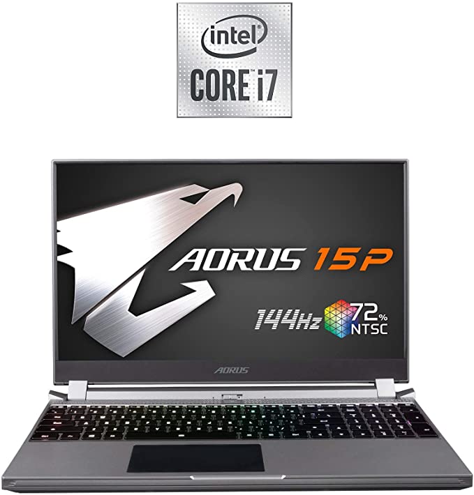 [2020] AORUS 15P (KB) Thin and Light Performance Gaming Laptop, 15.6-inch FHD 144Hz IPS, GeForce RTX 2060, 10th Gen Intel i7-10750H, 16GB DDR4, 512GB NVMe SSD