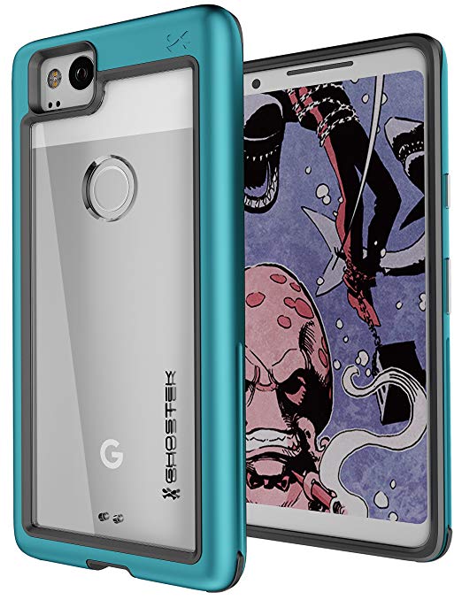 Ghostek Atomic Slim Aluminum Alloy Bumper Case Compatible with Google Pixel 2 - Teal