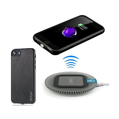 Qi Wireless Charger Kit for iPhone 7, Including Flexible Qi Wireless Receiver Case and Silicone Wireless Charger Pad(iPhone 7)