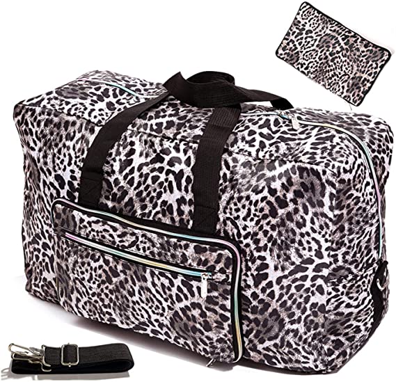 Large Foldable Travel Duffle Bag For Women Hospital Bag Cute Floral Tote Handbag Shoulder Weekender Overnight Carry On Checked Luggage Bag For Girls