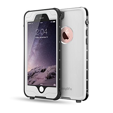 iPhone 6/6S Waterproof Case, Easylife® IP68 Certified Extreme Durable Waterproof Shockproof Fully Sealed Case or Cover Perfectly Fit iPhone 6/6S (4.7inch) (White)