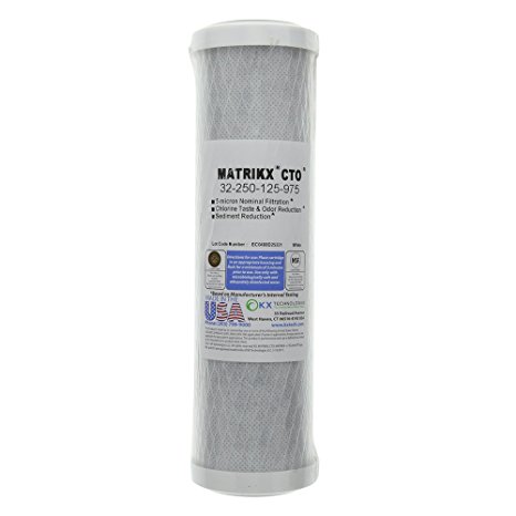 KX Matrikx 32-250-125-975 Chlorine Taste and Odor Filter Cartridge, 10-Inch
